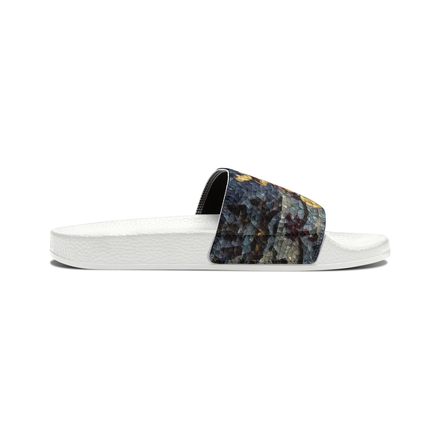 Men's PU Slide Sandals ... Mickey_N_Minnie Mouse & Pluto ... "A Winter Sleigh Ride" ... Original Works. Winter 2023 ...