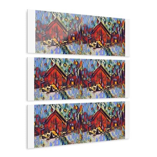 Acrylic Prints (Triptych) ... A Very Abstract "Mountain Winter Scene" ... Original Works. Copyright Phot's Photo_LODA: Les Objets D'Art. December 2023 ...