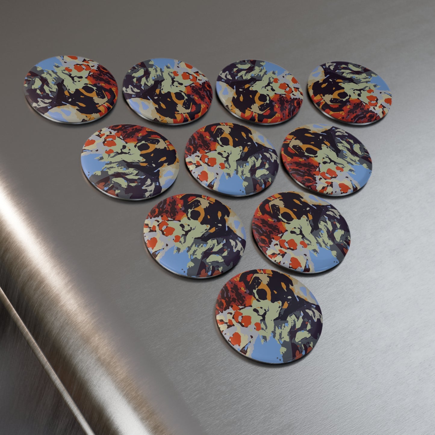 Button Magnet, Round (1 & 10 pcs) ... Ozzy-Hippensteel ... "Don't Cry Now ... Dry-Your-Eyes ... On-The-Wind". Original Works. May 2023.