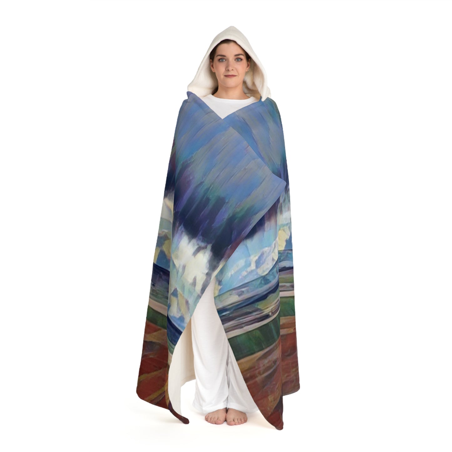 Hooded Sherpa Fleece Blanket ... On-The-Prairie .. "The Storm Is Brewing" ... Central Idaho: November 2023 ... Original Works ...