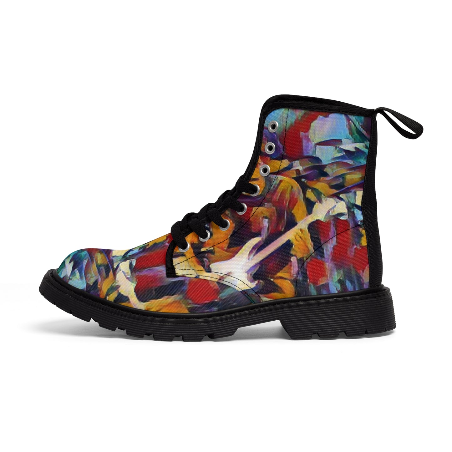 Men's Canvas Boots ... "Them-Mean-Old-BOOTIN'-Blues" ... (Walkin'-Blues) ... Dead & Company Summer-Tour-2023 ... The Final Dose ... Original Works ...