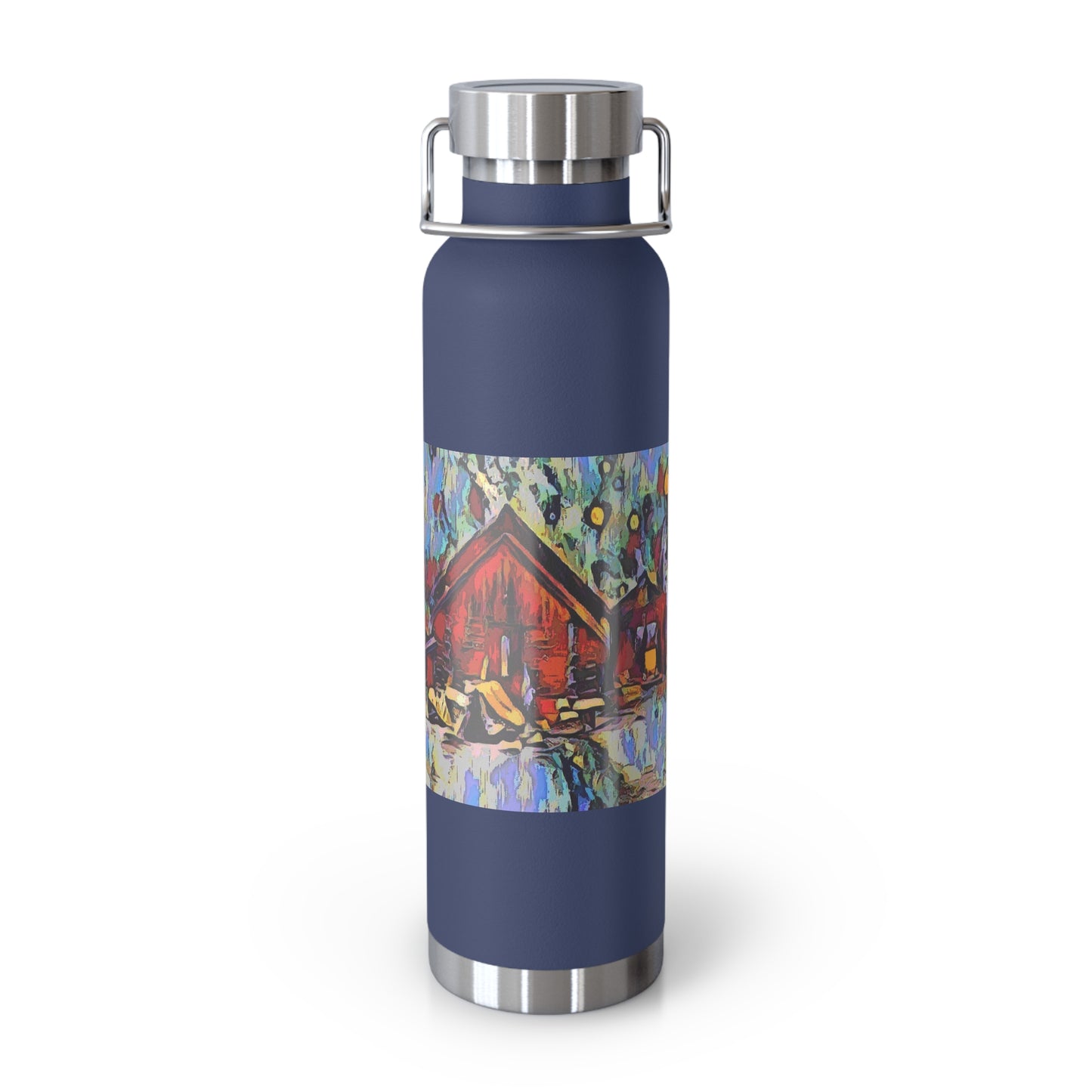 Copper Vacuum Insulated Bottle, 22oz ... A Very Abstract "Mountain Winter Scene" ... Original Works. Copyright Phot's Photo_LODA: Les Objets D'Art. December 2023 ...