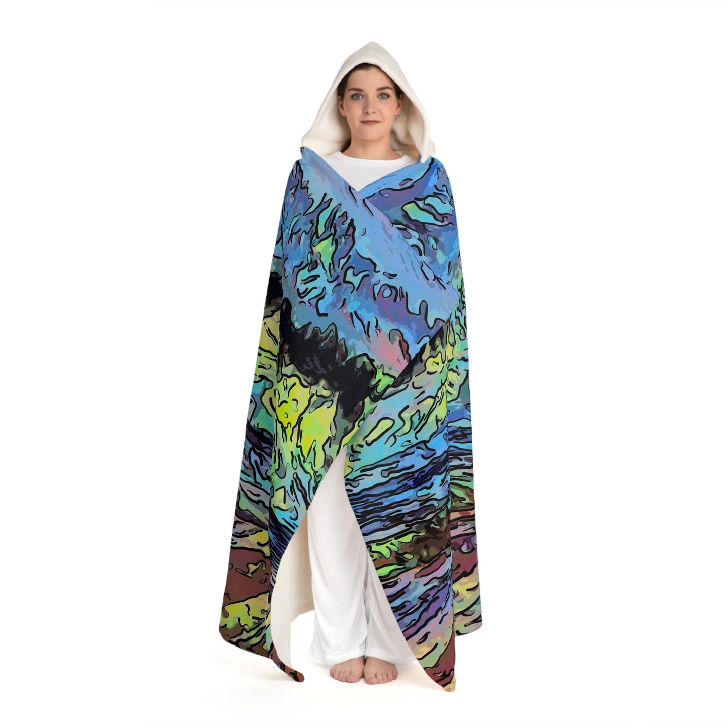 Hooded Sherpa Fleece Blanket ... On-The-Prairie .. "The Storm Is Brewing" ... Central Idaho: November 2023 ... Original Works  ...