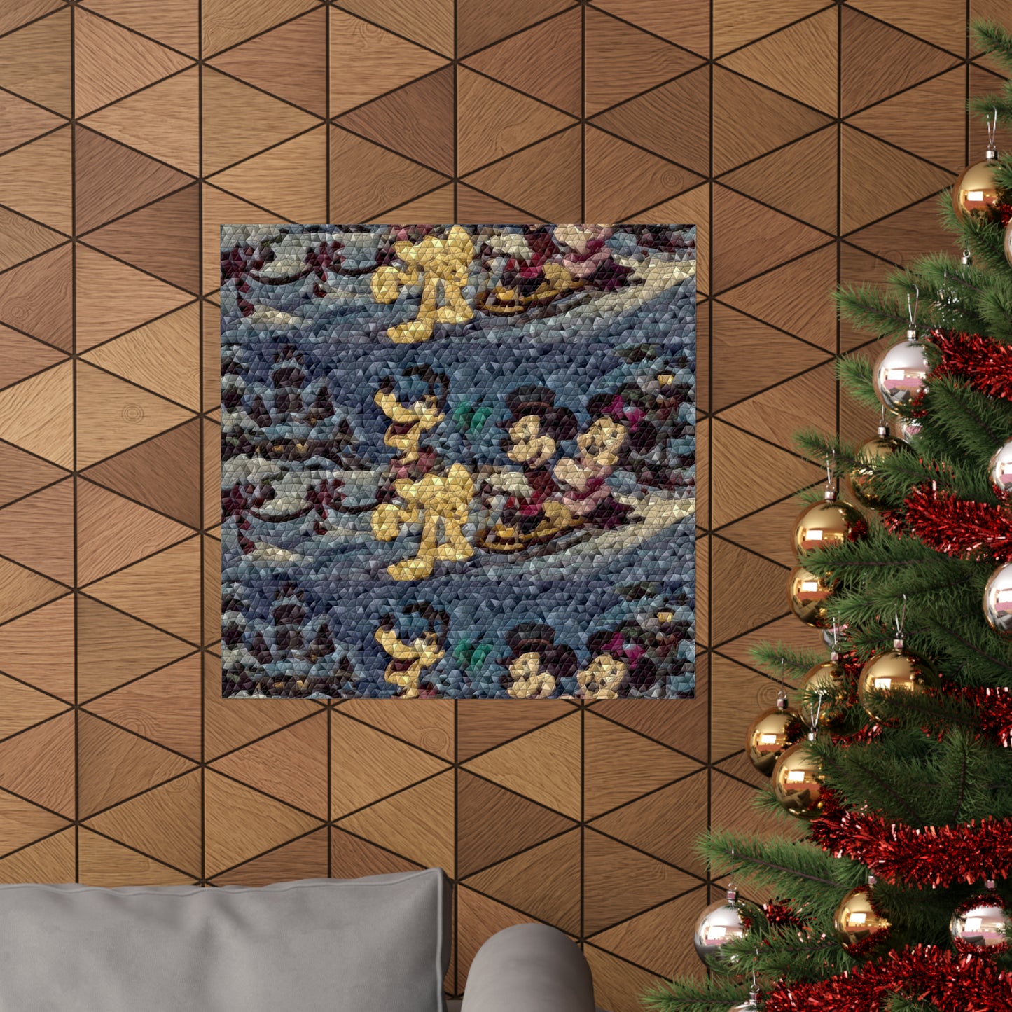 Matte Vertical Posters ... Mickey_N_Minnie Mouse & Pluto ... "A Winter Sleigh Ride" ... Original Works. Winter 2023 ...