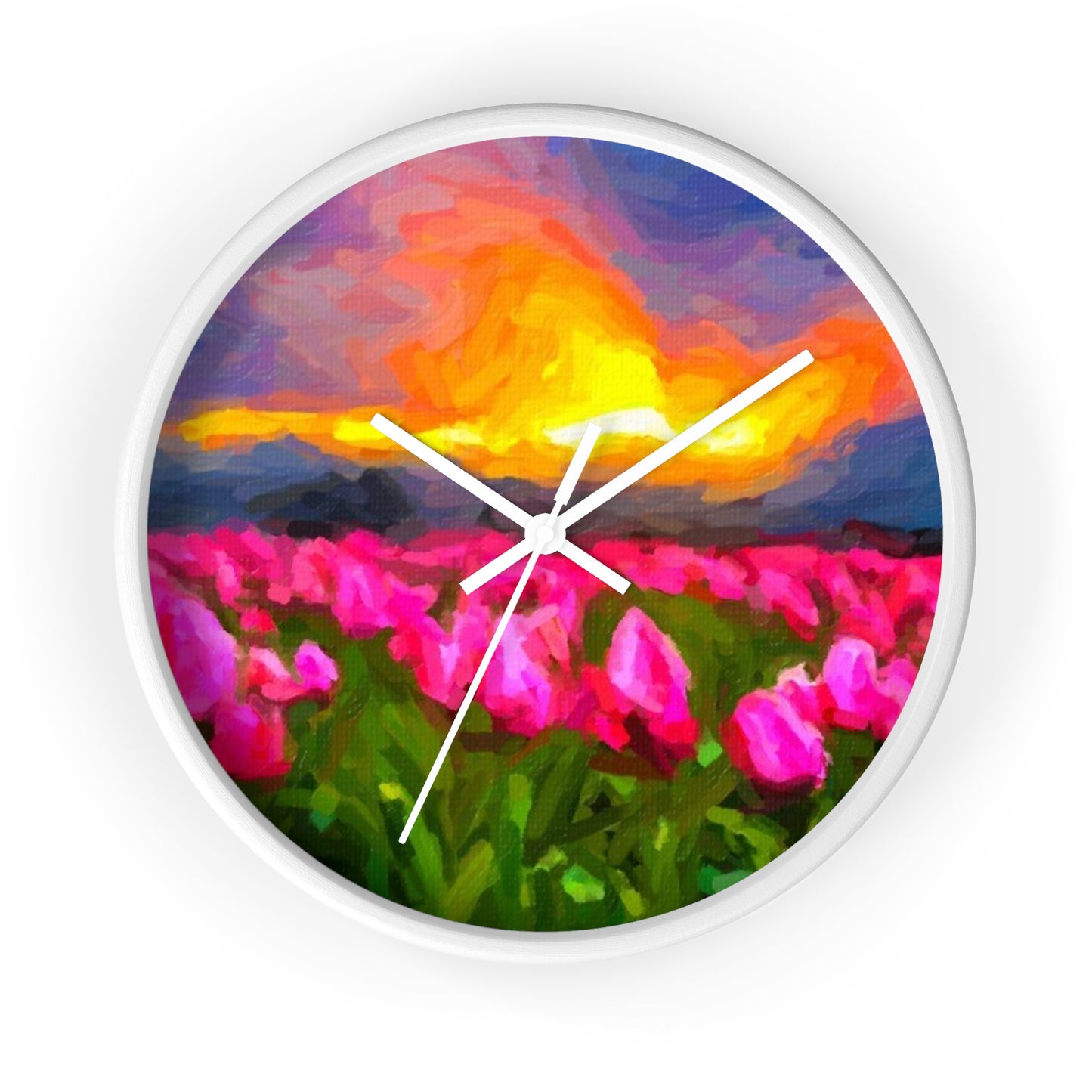 Wall Clock ... Skagit Valley Tulips ... Skagit Valley, Washington ... Family Archives ... Original Works ... Circa 1980's ...