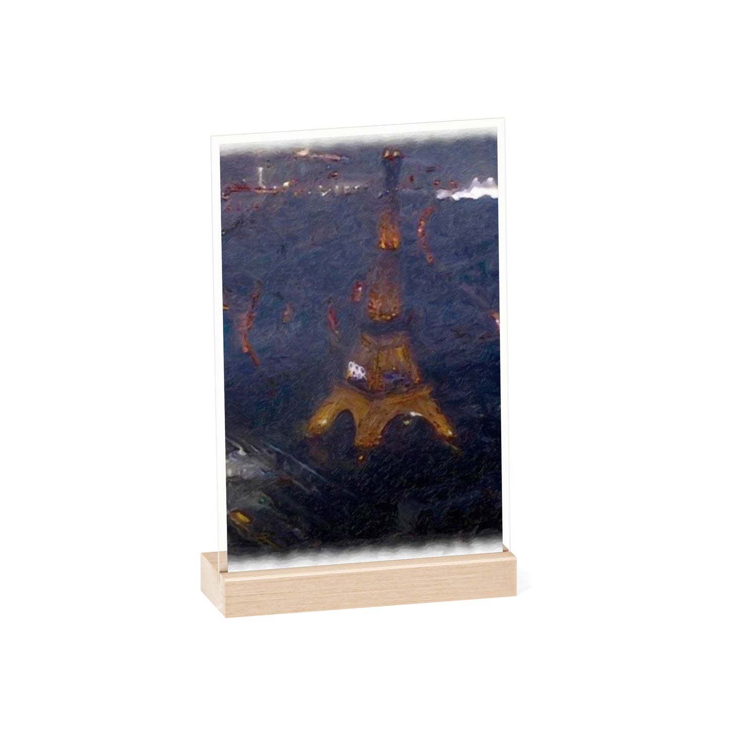 Acrylic Sign with Wooden Stand ... "Jeux Olympiques de Paris" ... Paris_2024 ... 'Cérémonies d'ouverture' ... Juliet 2024 ... Original Works ...