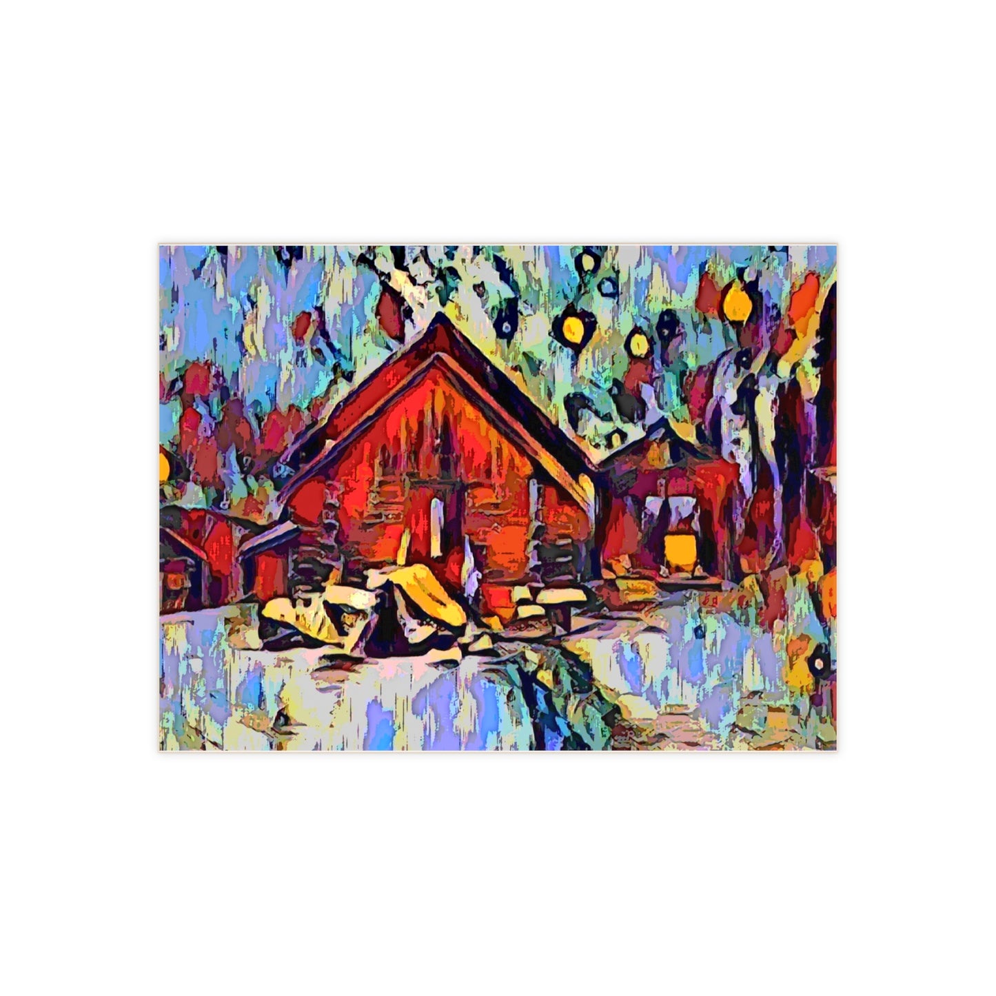 Ceramic Photo Tile ... A Very Abstract "Mountain Winter Scene" ... Original Works. Copyright Phot's Photo_LODA: Les Objets D'Art. December 2023 ...