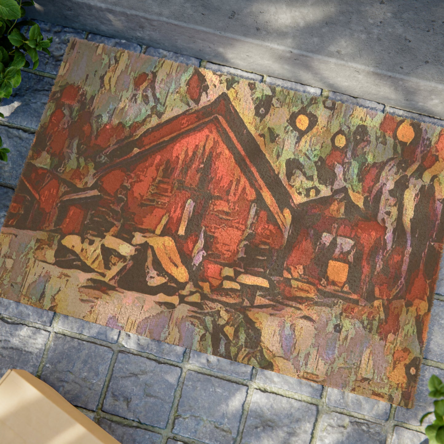 Doormat ... A Very Abstract "Mountain Winter Scene" ... Original Works. Copyright Phot's Photo_LODA: Les Objets D'Art. December 2023 ...