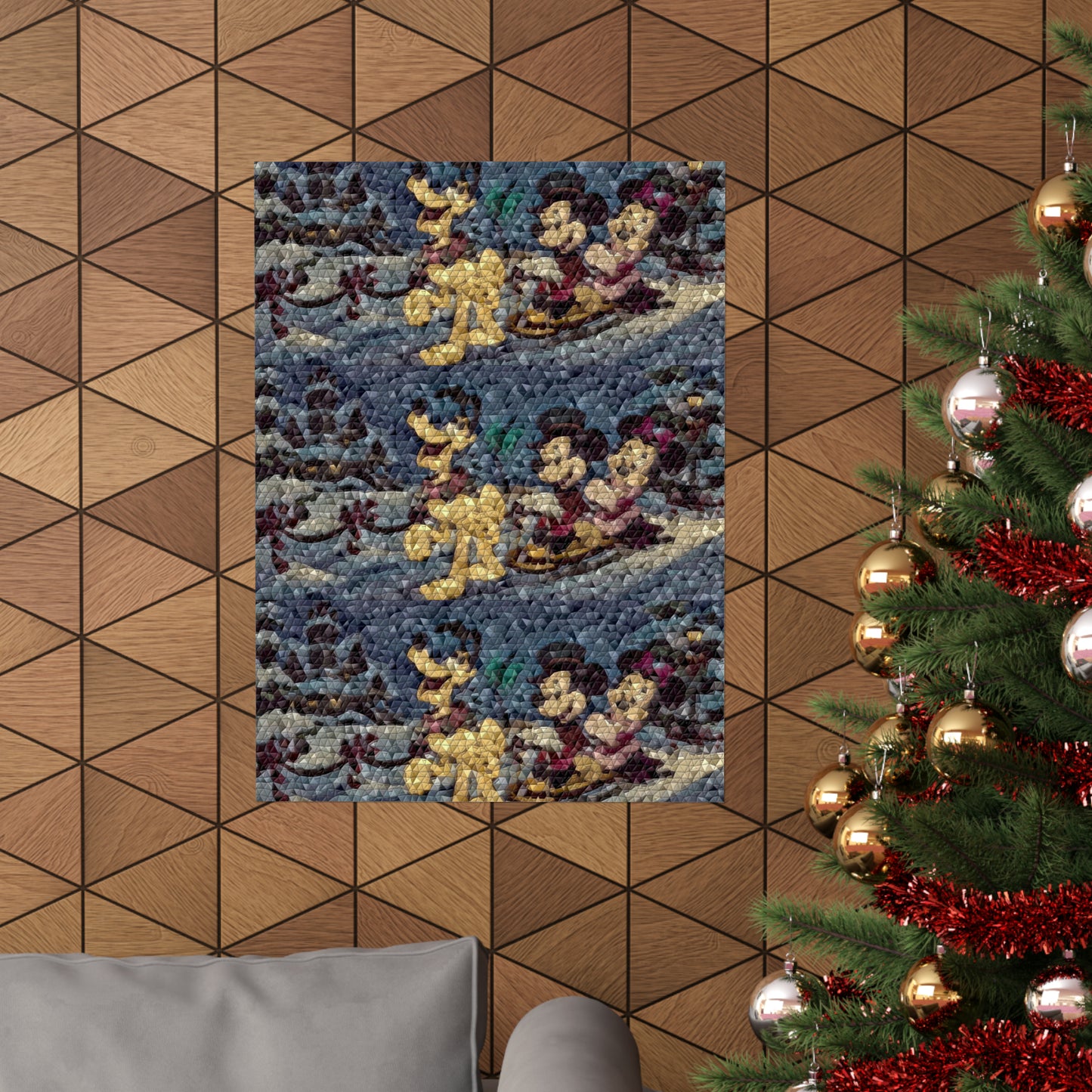 Matte Vertical Posters ... Mickey_N_Minnie Mouse & Pluto ... "A Winter Sleigh Ride" ... Original Works. Winter 2023 ...