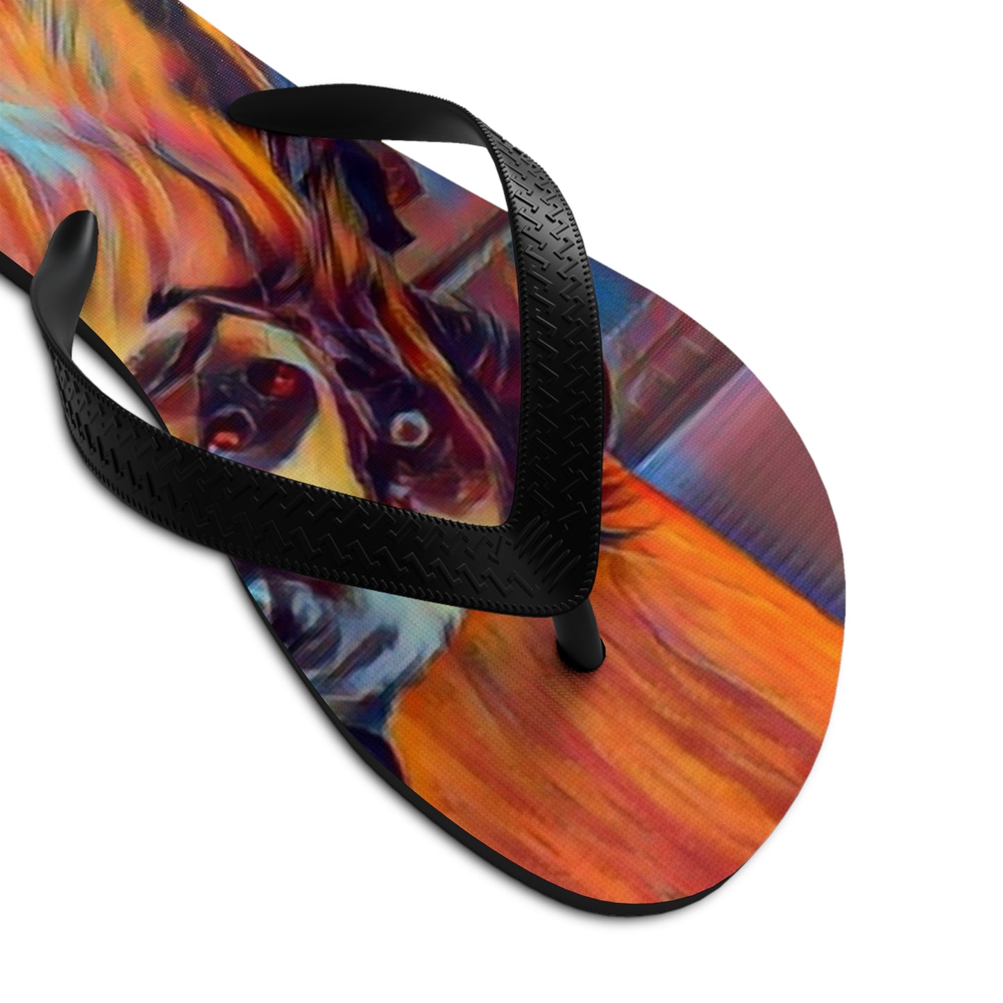 Unisex Flip-Flops ... Ozzy-Hippensteel ... "Don't Cry Now ... Dry-Your_Eyes ... On The Wind". Oriignal Works. May 2023.