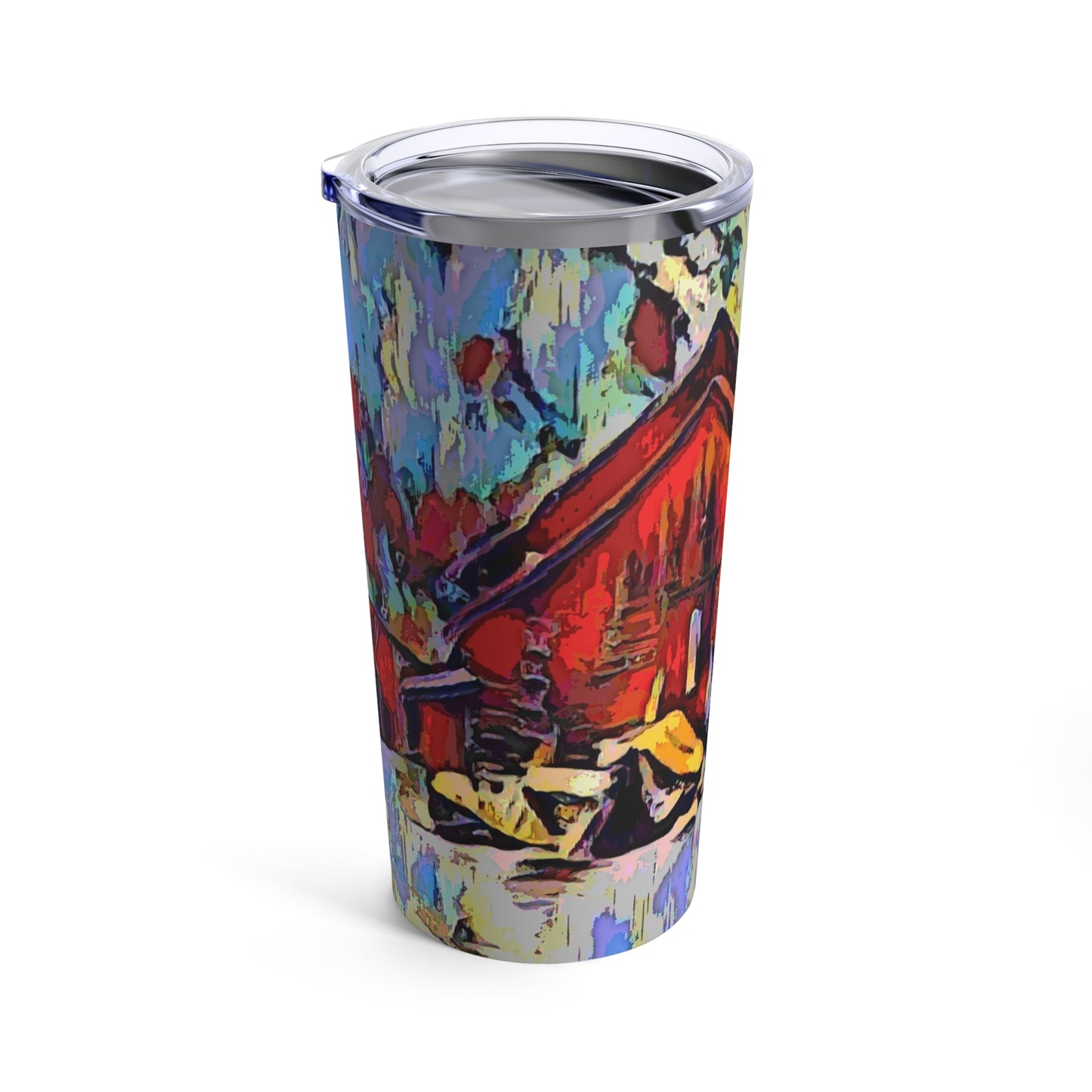 Tumbler 20oz ... A Very Abstract "Mountain Winter Scene" ... Original Works. Copyright Phot's Photo_LODA: Les Objets D'Art. December 2023 ...