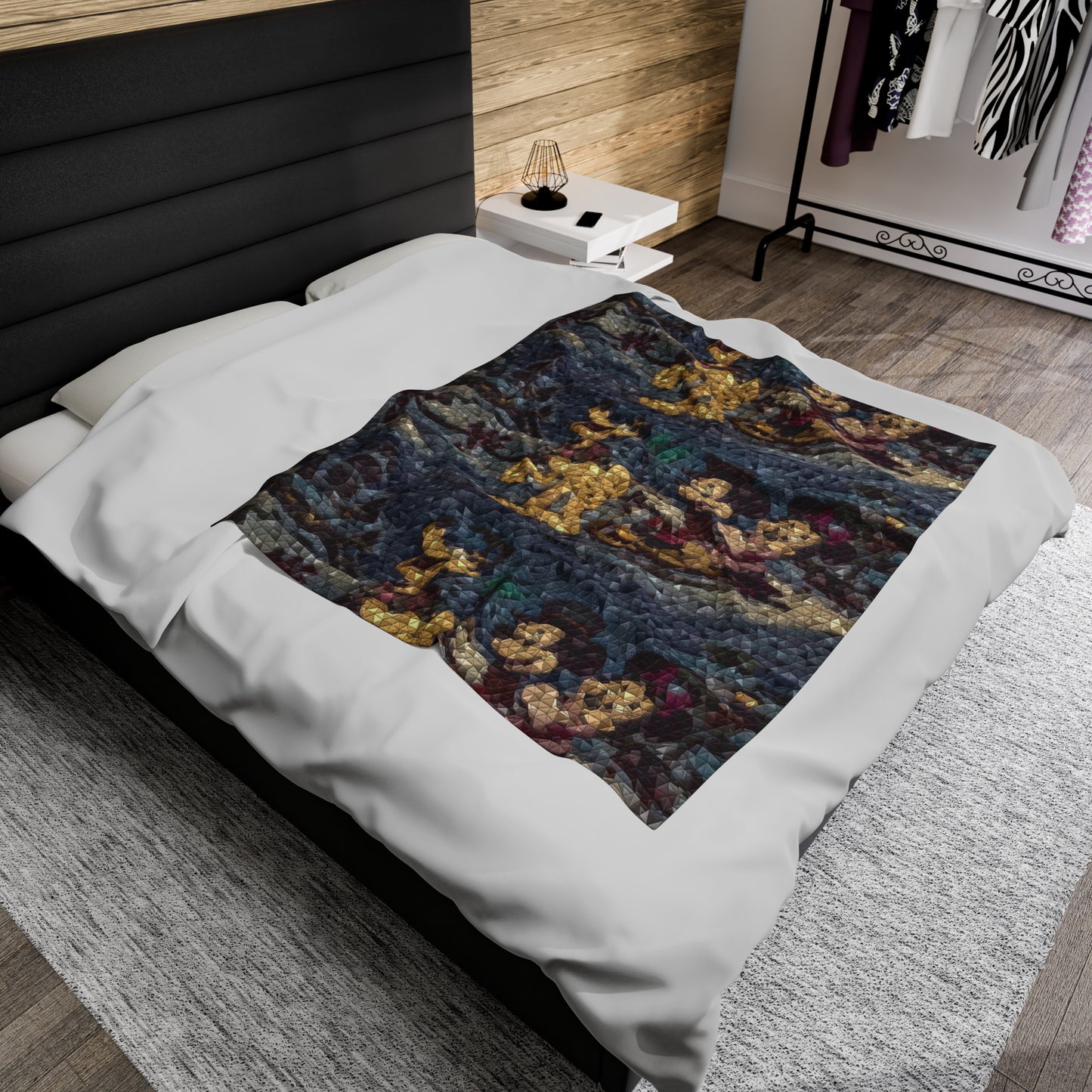 Velveteen Plush Blanket ... Mickey_N_Minnie Mouse & Pluto ... "A Winter Sleigh Ride" ... Original Works. Winter 2023 ...