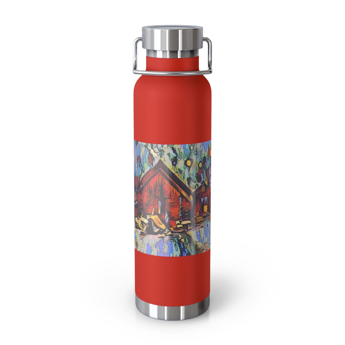 Copper Vacuum Insulated Bottle, 22oz ... A Very Abstract "Mountain Winter Scene" ... Original Works. Copyright Phot's Photo_LODA: Les Objets D'Art. December 2023 ...