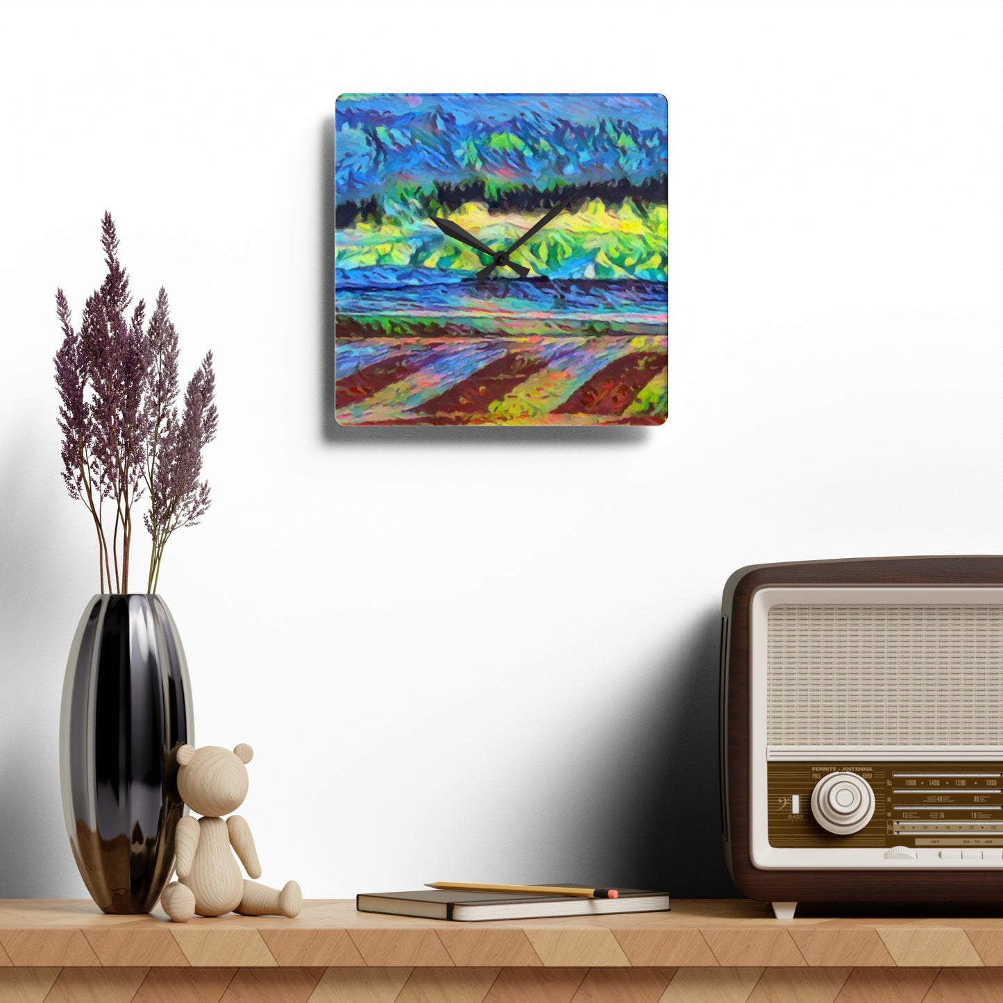 Acrylic Wall Clock ... On-The-Prairie .. "The Storm Is Brewing" ... Central Idaho: November 2023 ... Original Works ...