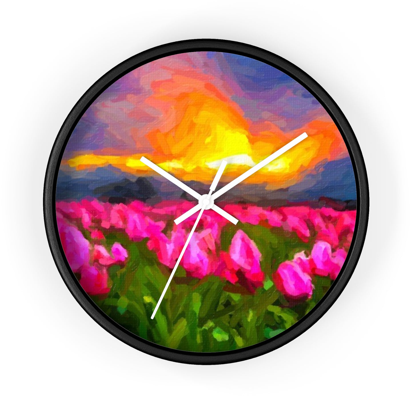 Wall Clock ... Skagit Valley Tulips ... Skagit Valley, Washington ... Family Archives ... Original Works ... Circa 1980's ...