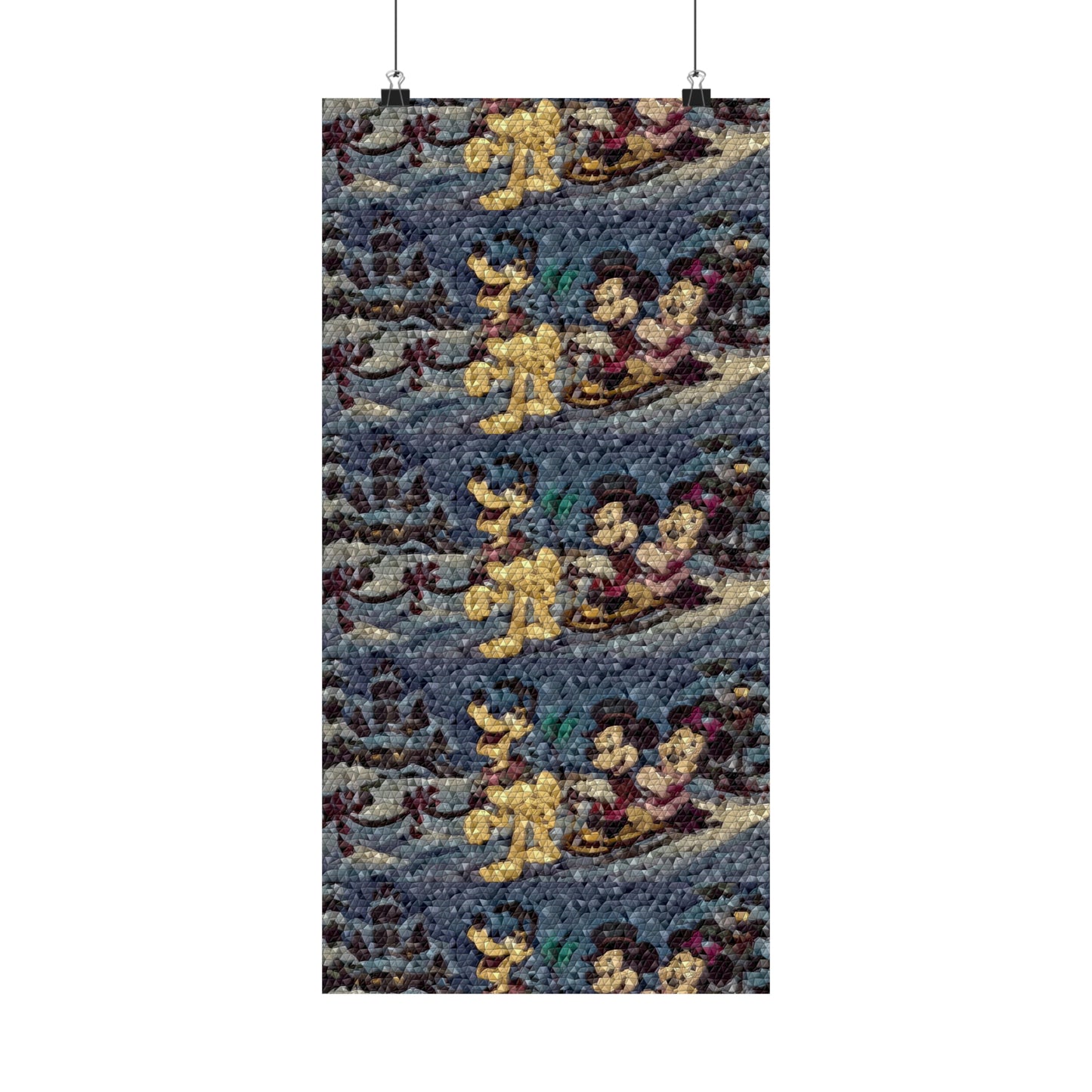 Matte Vertical Posters ... Mickey_N_Minnie Mouse & Pluto ... "A Winter Sleigh Ride" ... Original Works. Winter 2023 ...