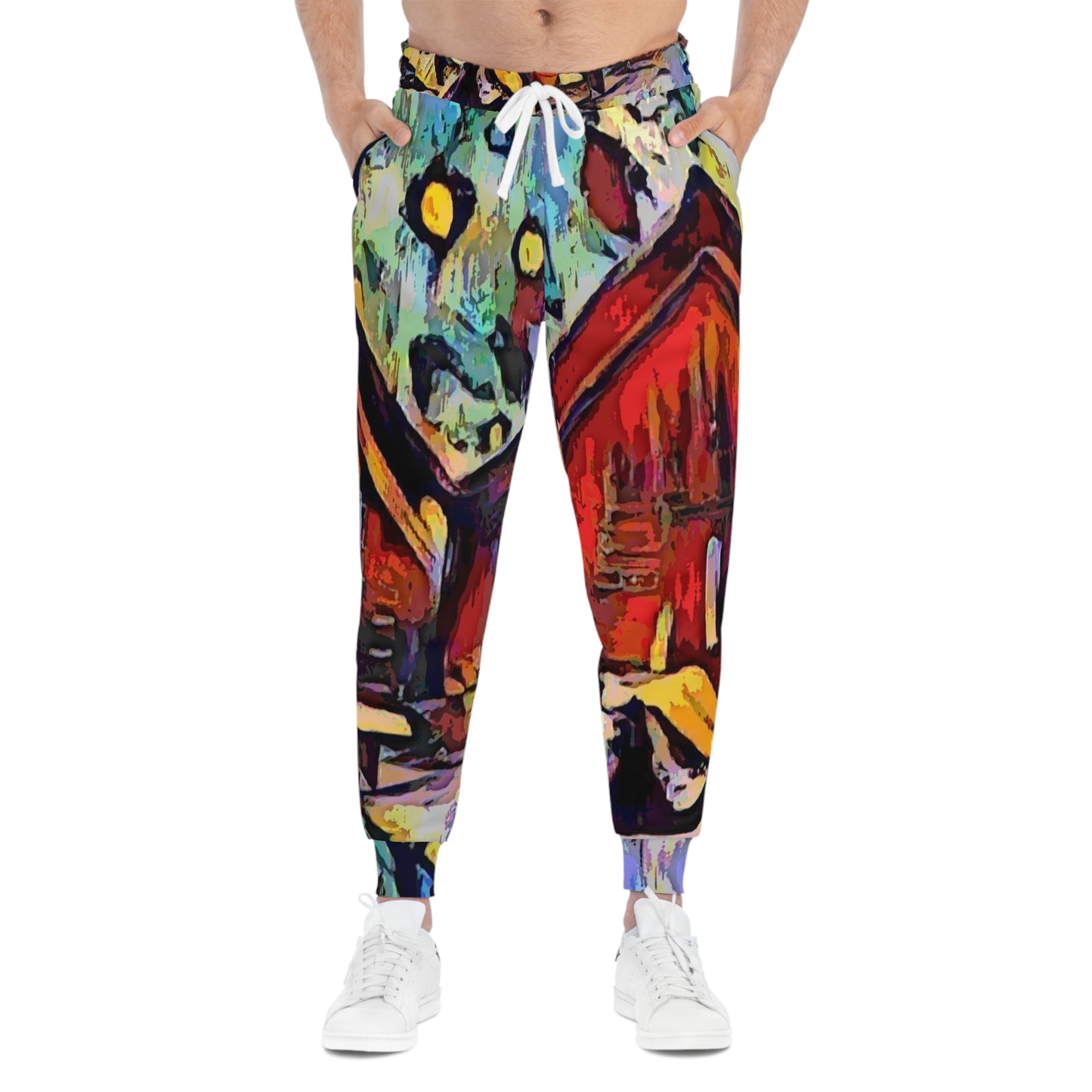 Athletic Joggers (AOP) ... A Very Abstract "Mountain Winter Scene" ... Original Works. Copyright Phot's Photo_LODA: Les Objets D'Art. December 2023 ...
