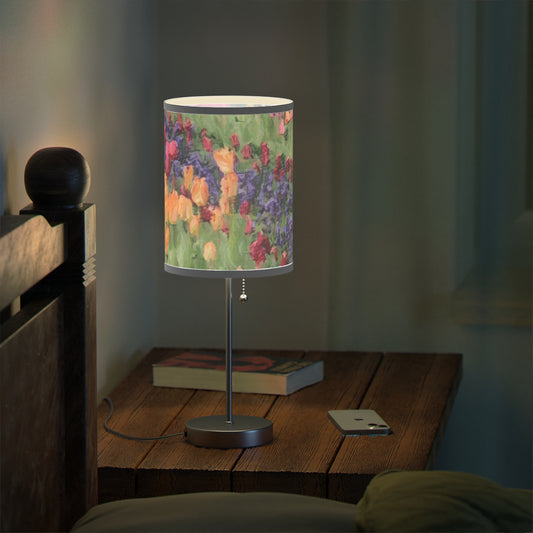 Lamp on a Stand, US|CA plug ... Skagit Valley Tulips ... Skagit Valley, Washington ... Family Archives ... Original Works ... Circa 1980's ...