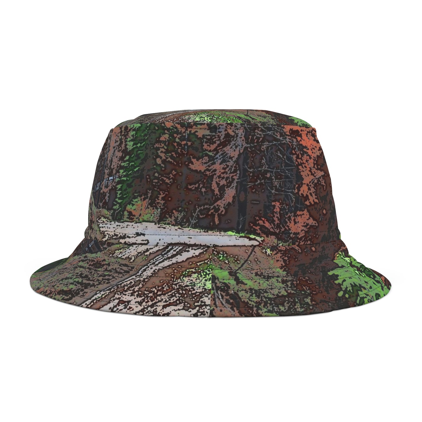 Bucket Hat (AOP) ... Walk The City Streets ... Stroll On A Beach ... "Jouney The Wonders Of A Forest" ... Original Works ...