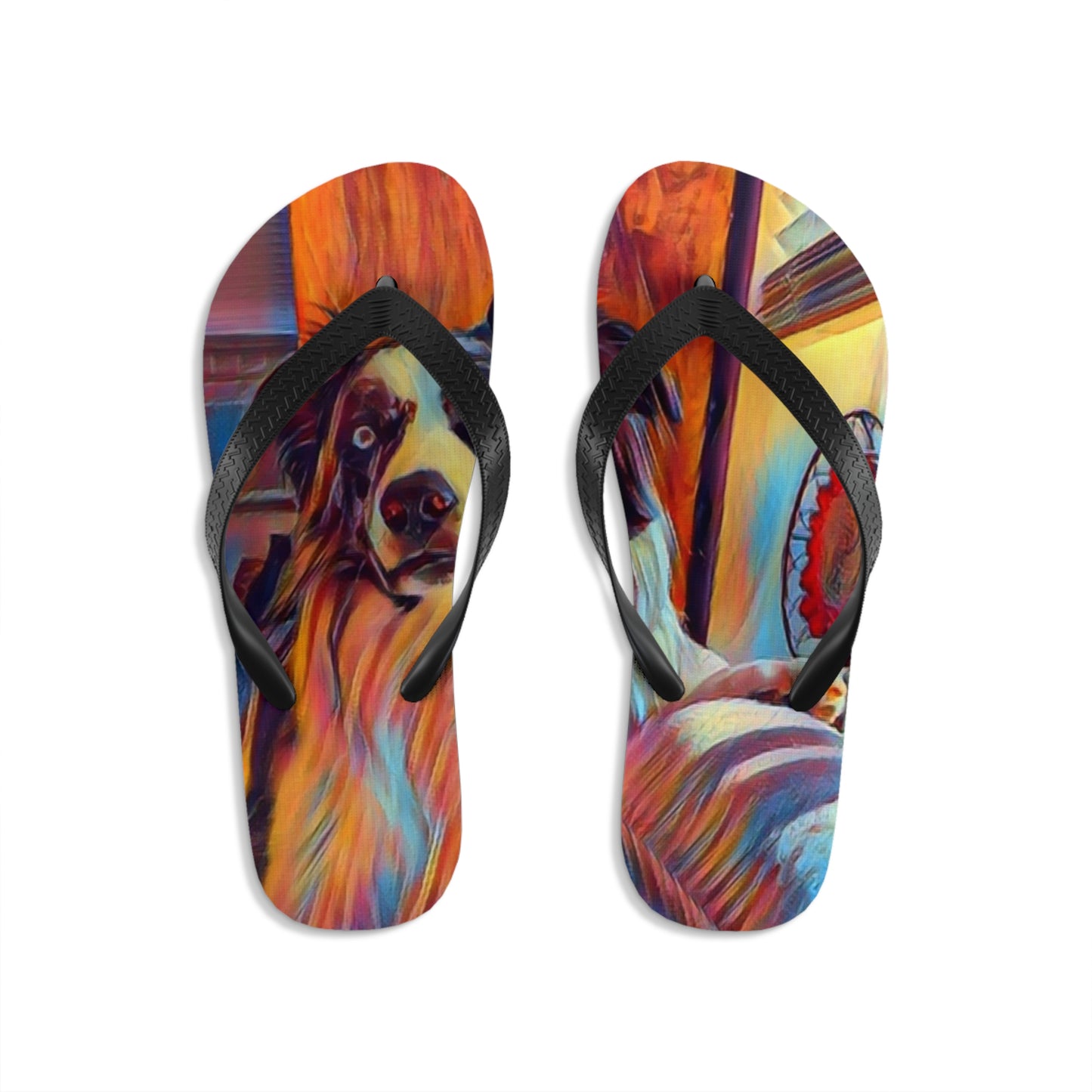 Unisex Flip-Flops ... Ozzy-Hippensteel ... "Don't Cry Now ... Dry-Your_Eyes ... On The Wind". Oriignal Works. May 2023.