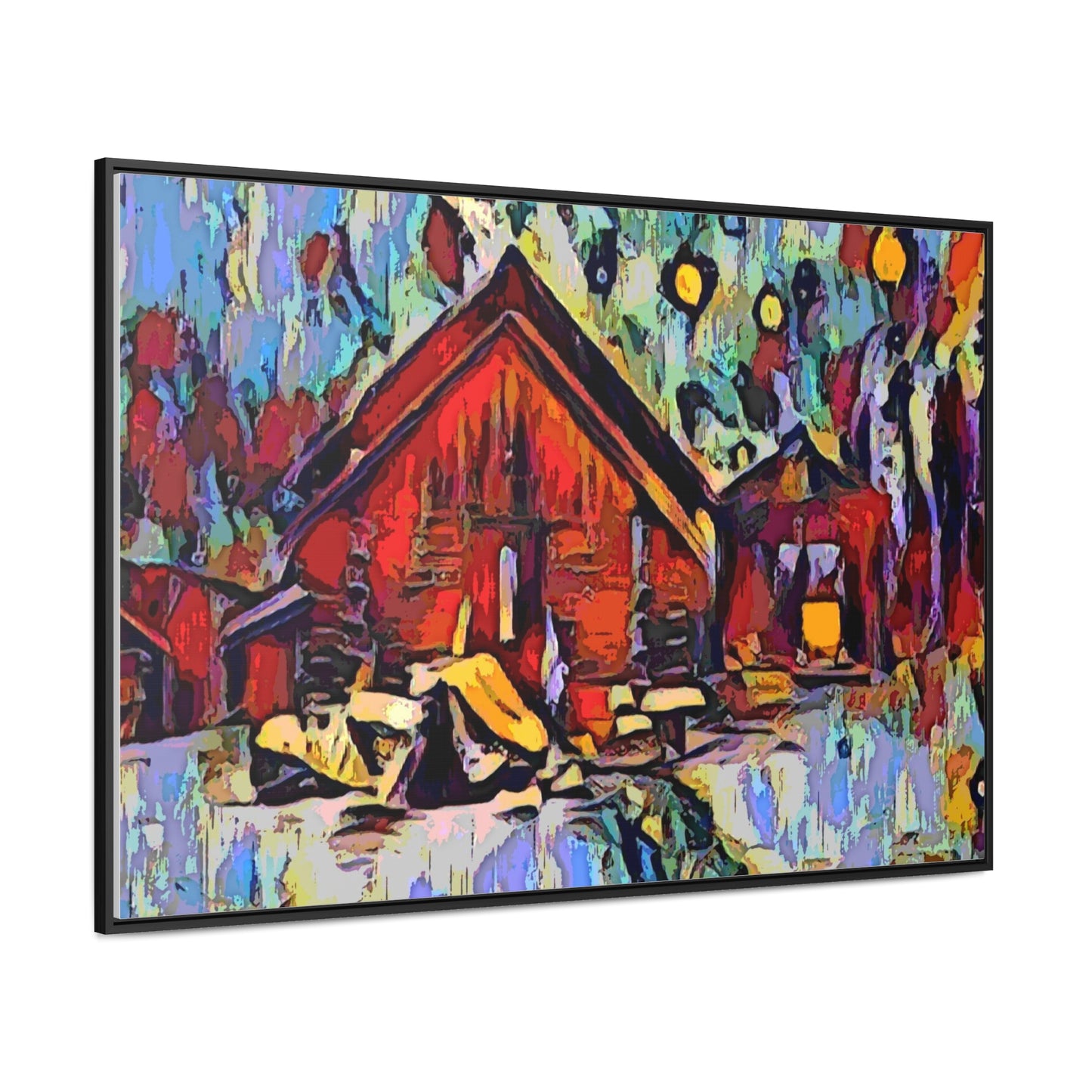 Gallery Canvas Wraps, Horizontal Frame ... A Very Abstract "Mountain Winter Scene" ... Original Works. Copyright Phot's Photo_LODA: Les Objets D'Art. December 2023 ...