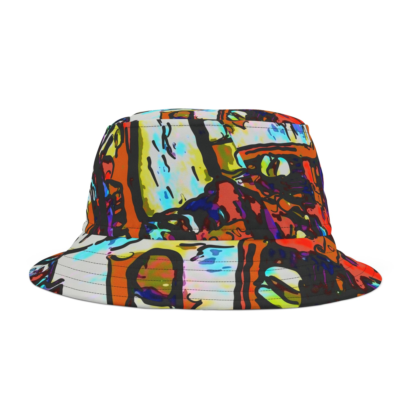 Bucket Hat (AOP) ... The Sights ... 'The Sounds' (Honk-Honk-Honk-Honk) ... The Smells ... Humanity ... "A Ride In A Rickshaw" ... Delhi, India ... Original Works ...