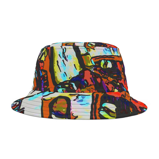 Bucket Hat (AOP) ... The Sights ... 'The Sounds' (Honk-Honk-Honk-Honk) ... The Smells ... Humanity ... "A Ride In A Rickshaw" ... Delhi, India ... Original Works ...