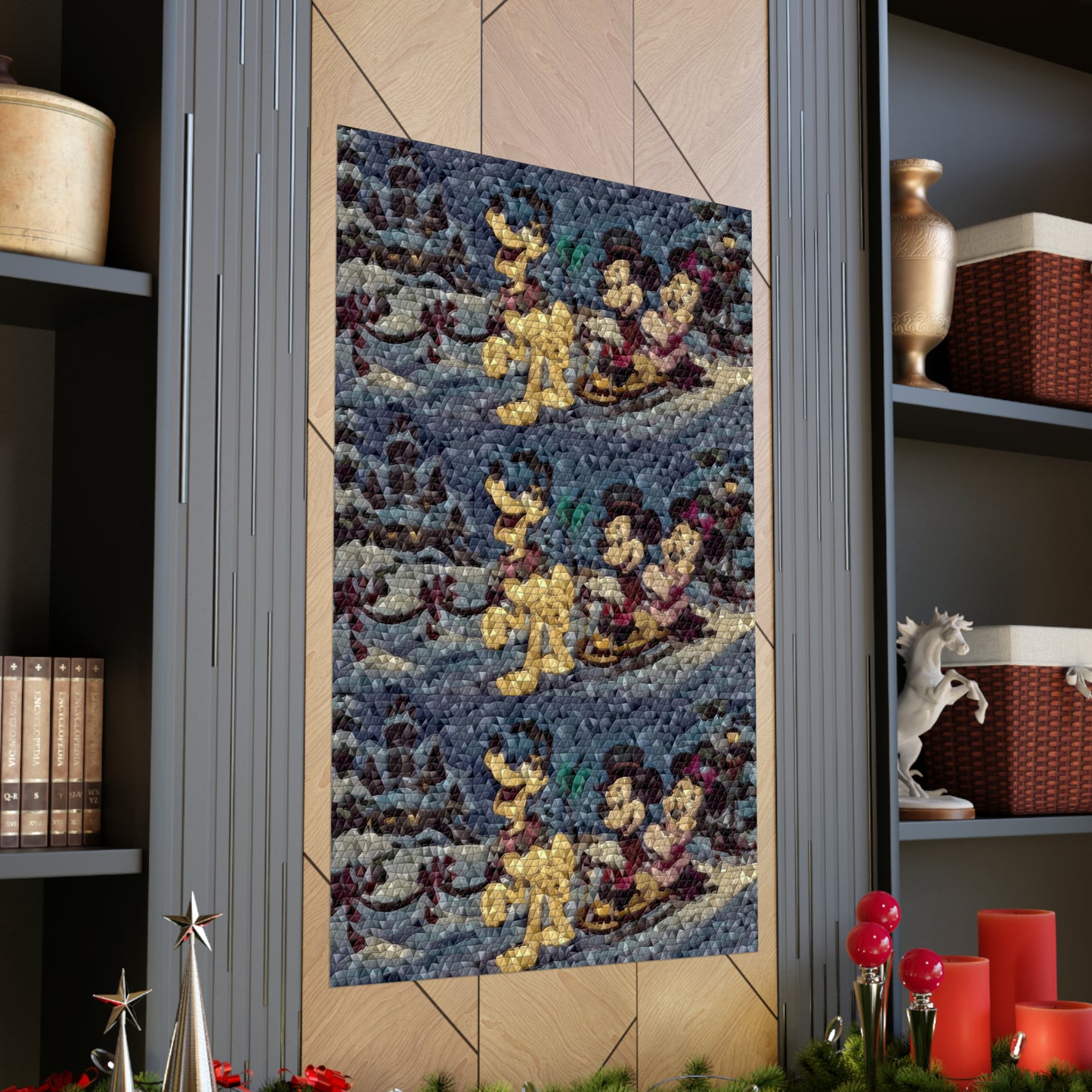 Matte Vertical Posters ... Mickey_N_Minnie Mouse & Pluto ... "A Winter Sleigh Ride" ... Original Works. Winter 2023 ...