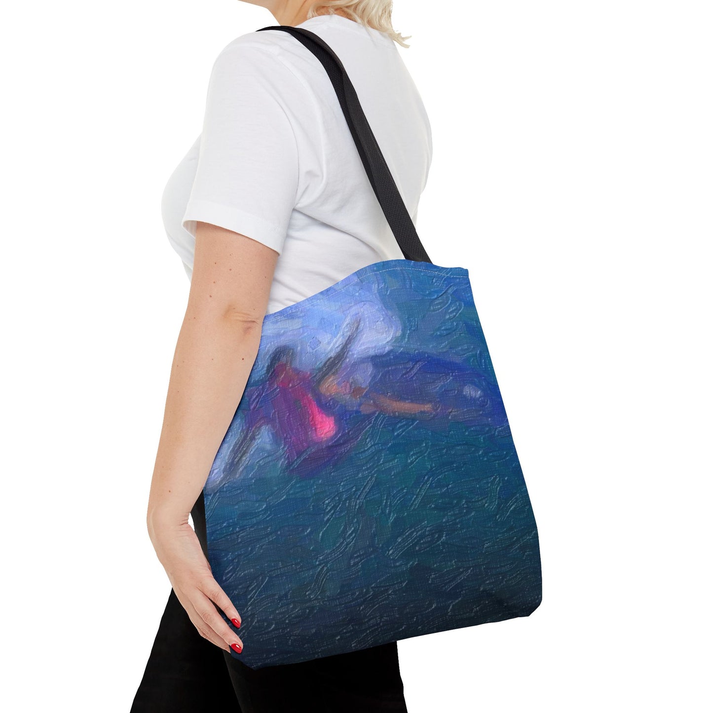 Tote Bag (AOP) ... Paris_2024_Surfing Competition-Tahiti_French-Polynesia .... 'Gabriel Medina World Campion Drops-In' ... Original Works ...