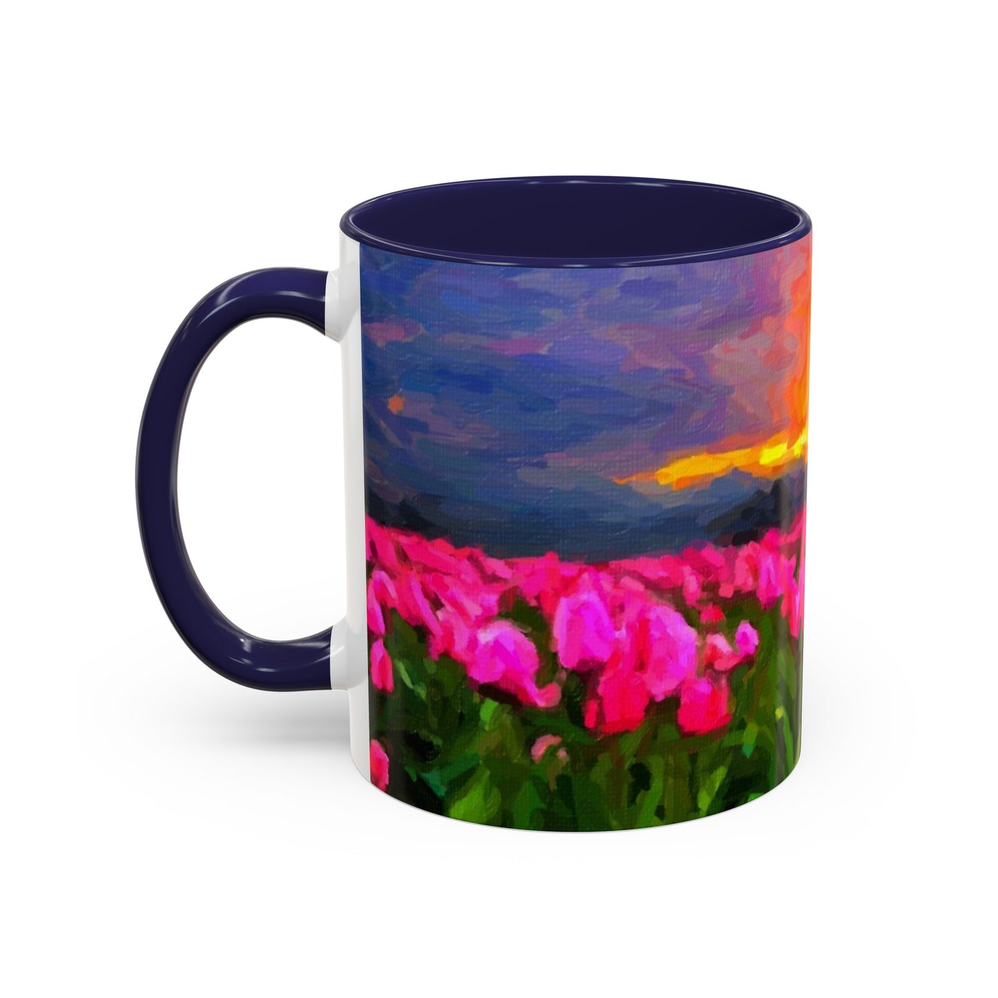 Accent Coffee Mug (11, 15oz) ... Skagit Valley Tulips ... Skagit Valley, Washington ... Family Archives ... Original Works ... Circa 1980's ...