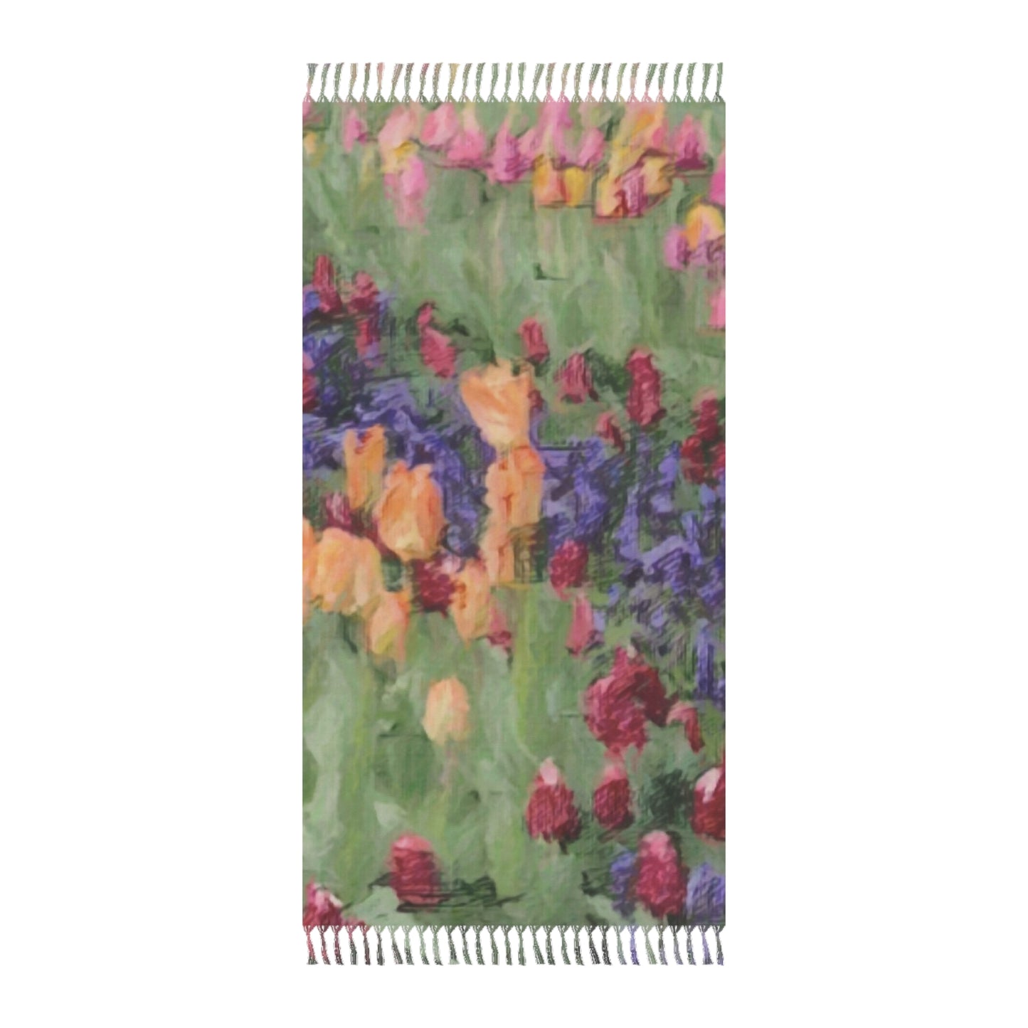 Boho Beach Cloth ... Skagit Valley Tulips ... Skagit Valley, Washington ... Family Archives ... Original Works ... Circa 1980's ...