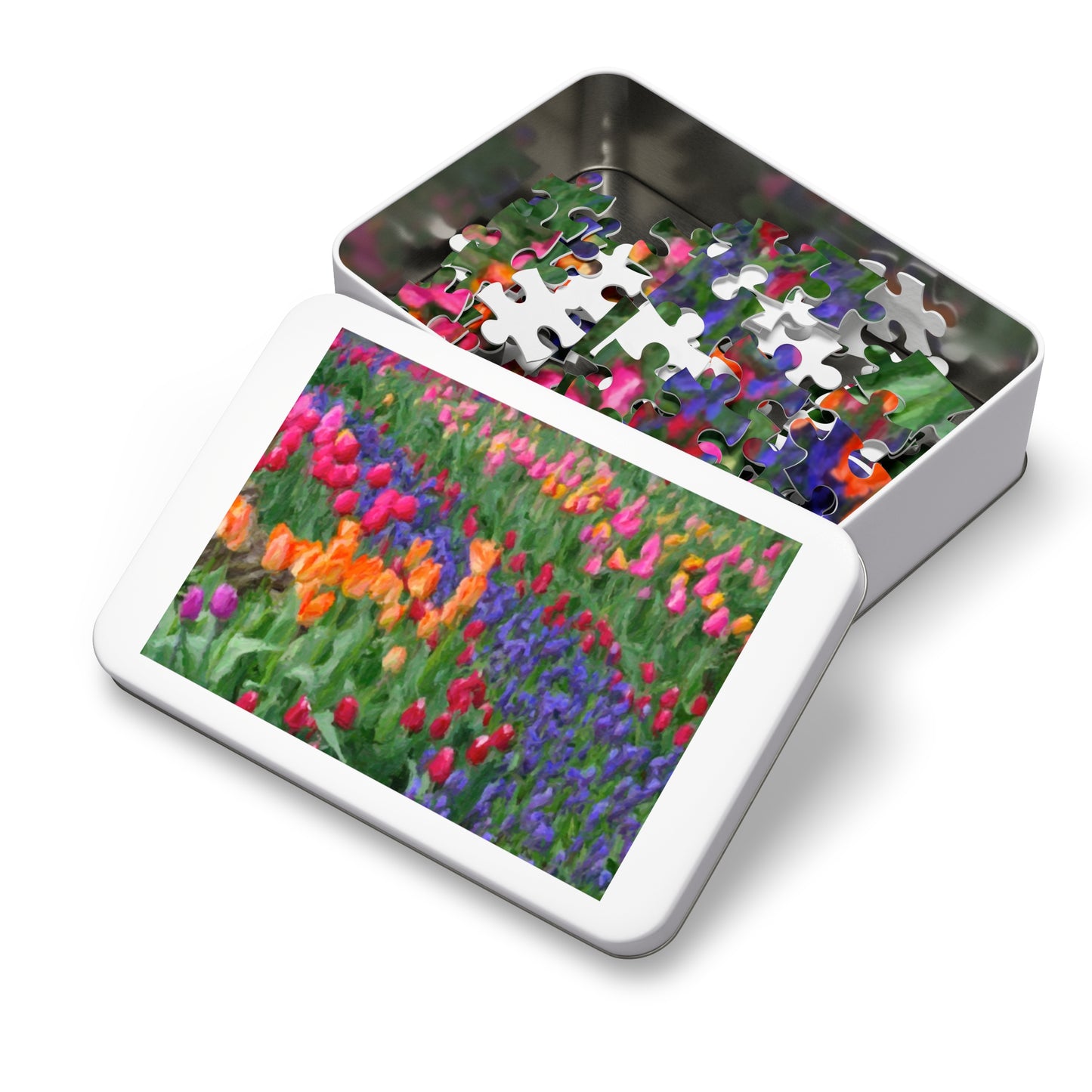 Jigsaw Puzzle (30, 110, 252, 500,1000-Piece) ... Skagit Valley Tulips ... Skagit Valley, Washington ... Family Archives ... Original Works ... Circa 1980's ...