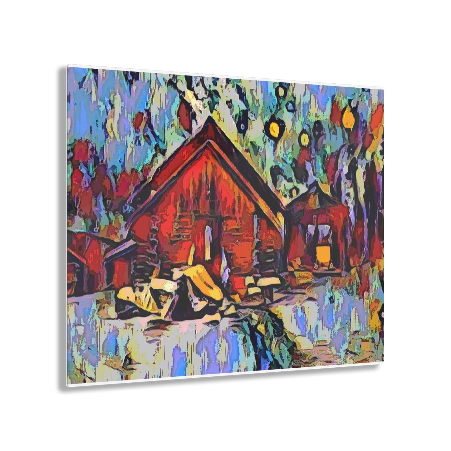 Acrylic Prints ... A Very Abstract "Mountain Winter Scene" ... Original Works. Copyright Phot's Photo_LODA: Les Objets D'Art. December 2023 ...