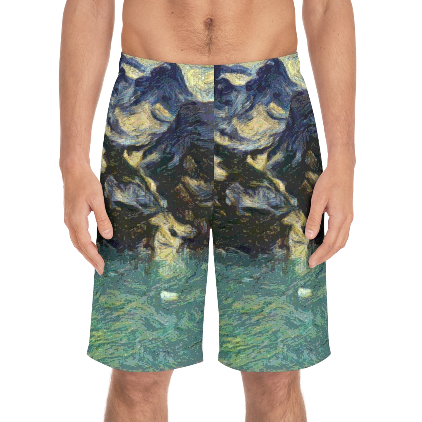 Men's Board Shorts (AOP) ... Tracy Arm Fjord ... South Of Skagway, Alaska ... Summer: June 2024 ... Original Works ...