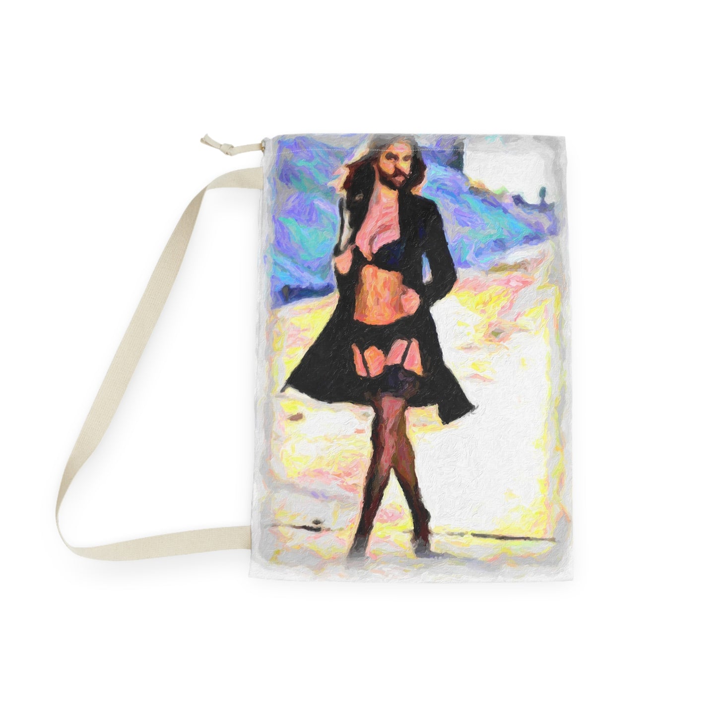 Laundry Bag ... The Low Spark of High_HEELED_Boys ... 'Garterbelt & Bra Inclusive!' ... Original Works ...