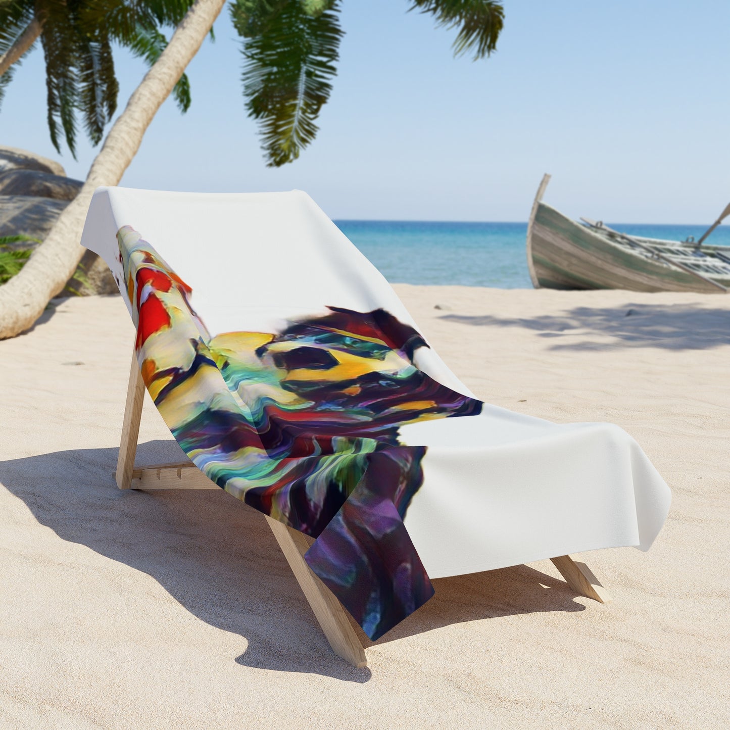 Beach Towel ... Ozzy-Hippensteel ... "Don't Cry Now ... Dry-Your-Eyes ... On-The-Wind". Original Works. May 2023.