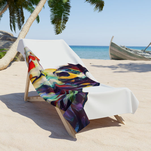Beach Towel ... Ozzy-Hippensteel ... "Don't Cry Now ... Dry-Your-Eyes ... On-The-Wind". Original Works. May 2023.