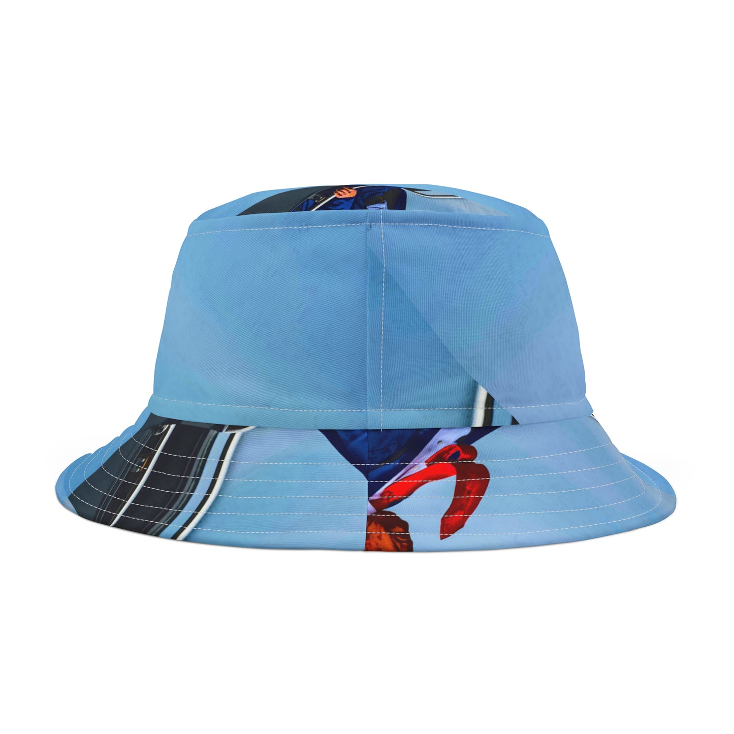 Bucket Hat (AOP) ... For All Trump Supporters & 'Trumpsters' ... "Goin' Where The Wind Don't Blow So Strange" ... Love That Tie-Flight! ... Original Works ...