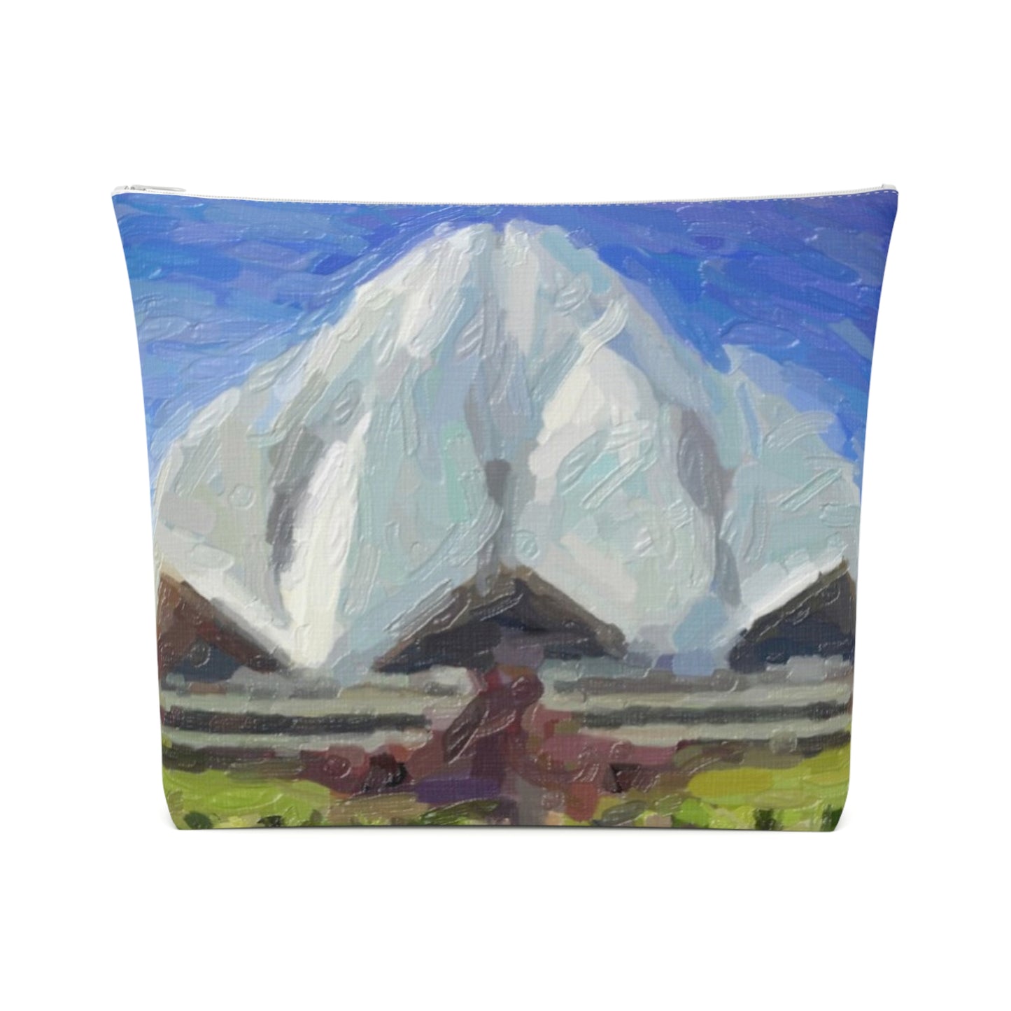 Cotton Cosmetic Bag ... Bahai'i-House-Of-Worship ... "New Delhi's World-Famous Lotus Temple" ... Original Works ... Delhi, India: Circa 2003-2007 ...