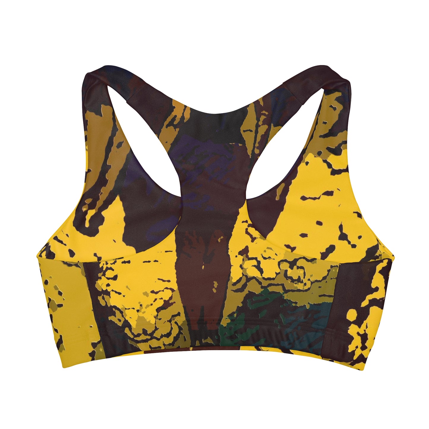 Girls' Double Lined Seamless Sports Bra (AOP) ...  I'll Walk 'A-Hundred-Miles' In Stilettos ... Original Works ... June 2023. Central Idaho, USA ...