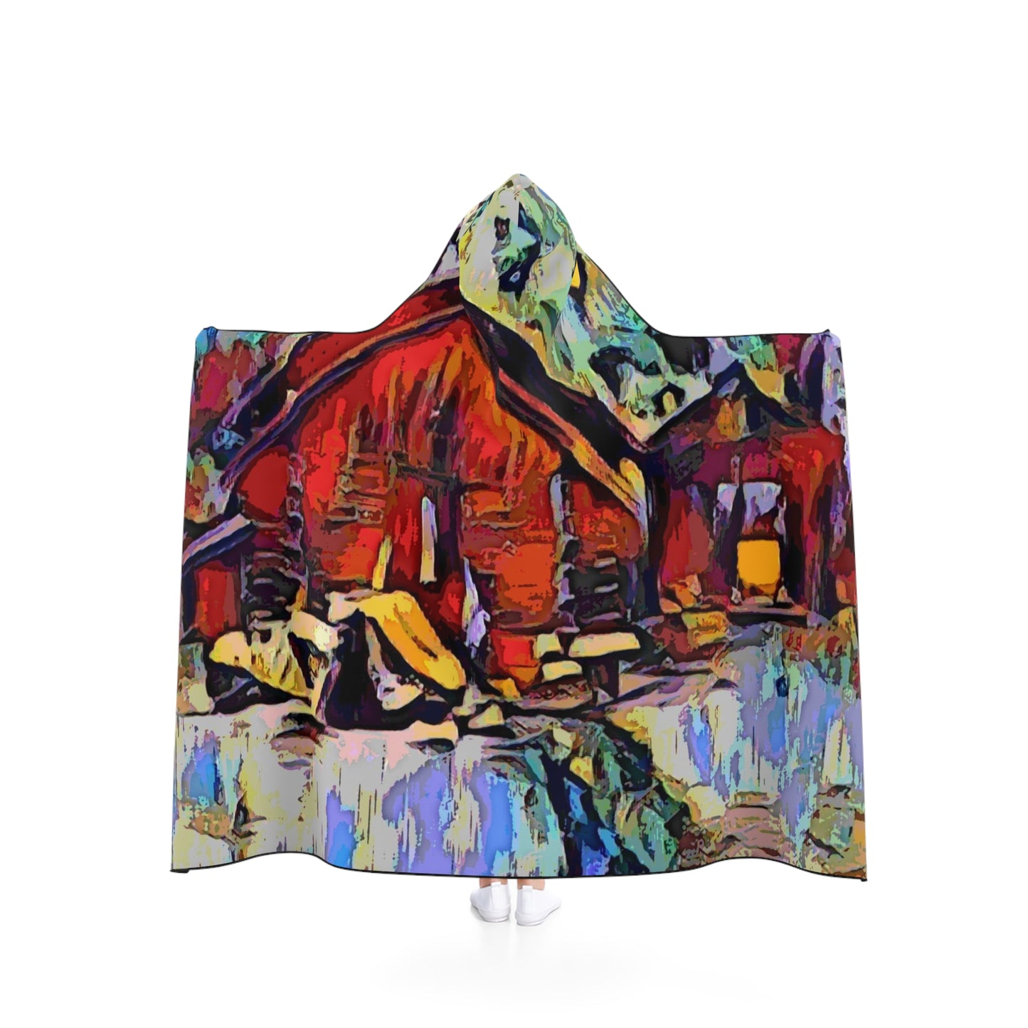 Hooded Blanket ... A Very Abstract "Mountain Winter Scene" ... Original Works. Copyright Phot's Photo_LODA: Les Objets D'Art. December 2023 ...