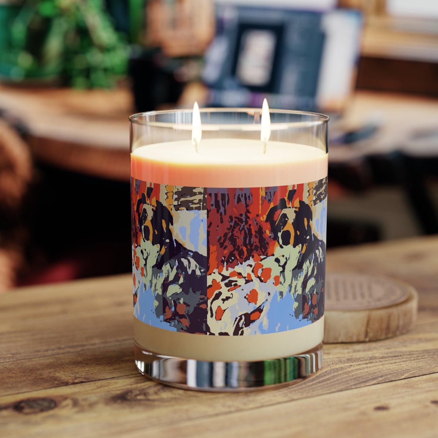 Scented Candle - Full Glass, 11oz ... Ozzy-Hippensteel ... "Don't Cry Now ... Dry-Your-Eyes ... On-The-Wind". Original Works. May 2023.