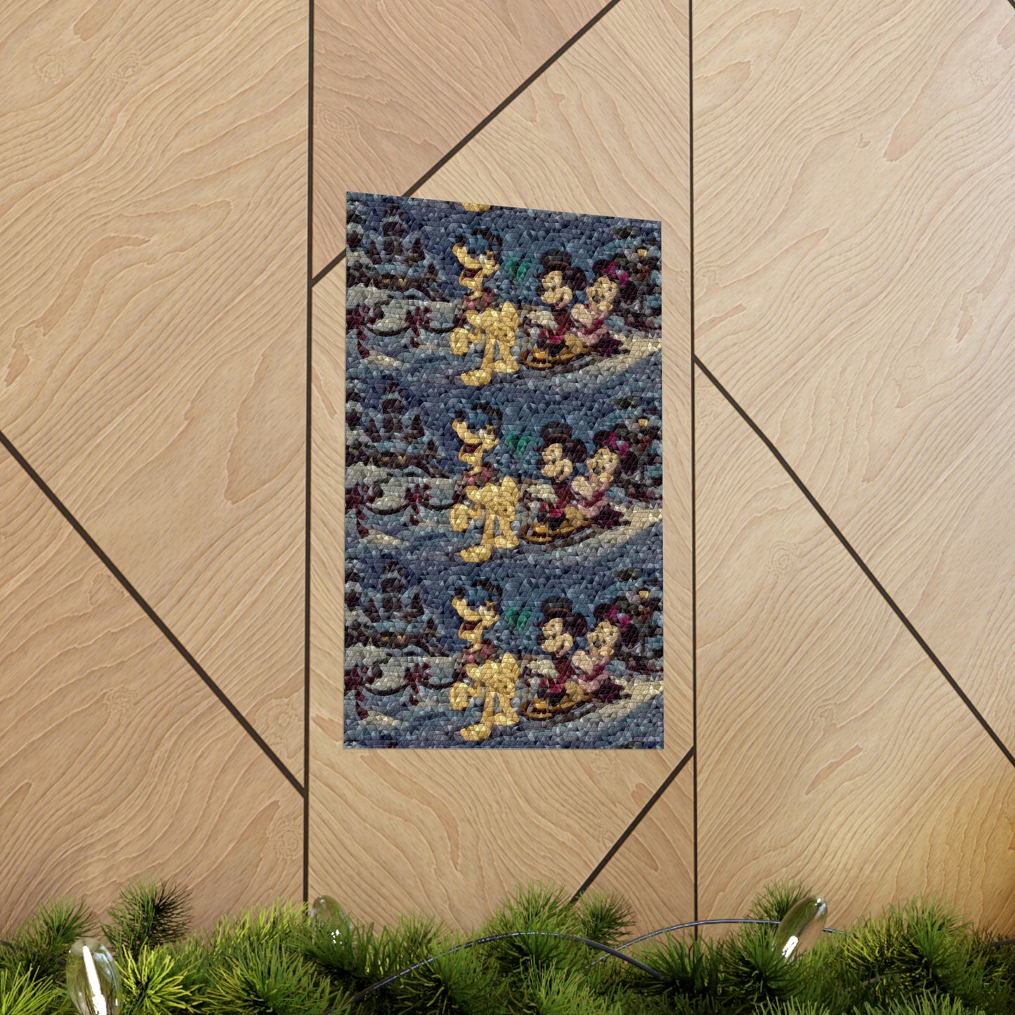 Matte Vertical Posters ... Mickey_N_Minnie Mouse & Pluto ... "A Winter Sleigh Ride" ... Original Works. Winter 2023 ...