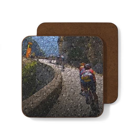 Hardboard Back Coaster ... TDF: Tour-de-France: Stage_2 ... En-Italia ... (Italian-Alps)... Col-de-Turini ... Original Works ... July 2024 ...