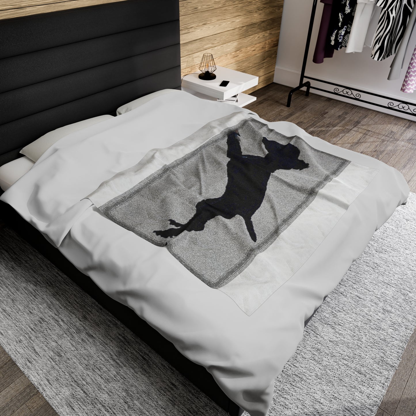 Velveteen Plush Blanket ... Jett Stenzel ... "Having Fun With Dad & Friends" ... Rhett Creek, Idaho ... Spring 2023 ... Original Works ...