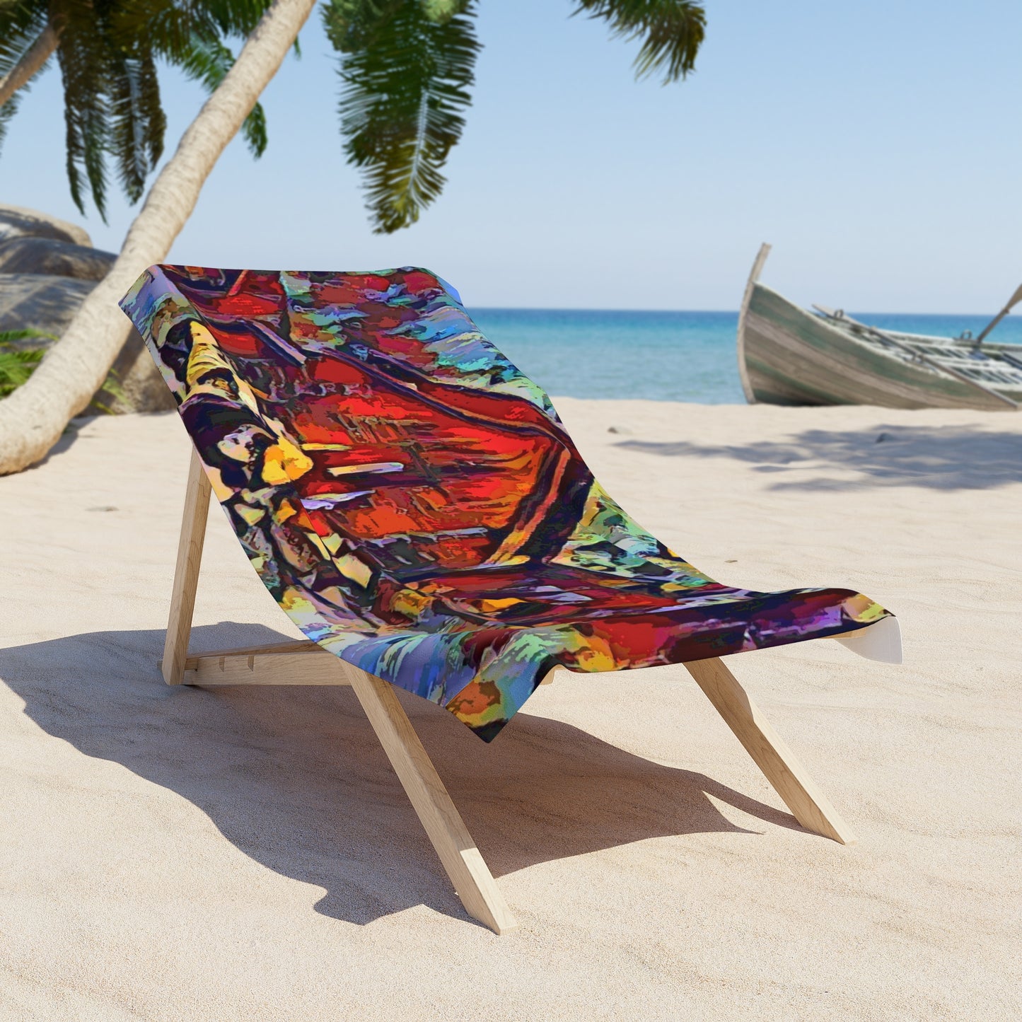 Beach Towel ... A Very Abstract "Mountain Winter Scene" ... Original Works. Copyright Phot's Photo_LODA: Les Objets D'Art. December 2023 ...