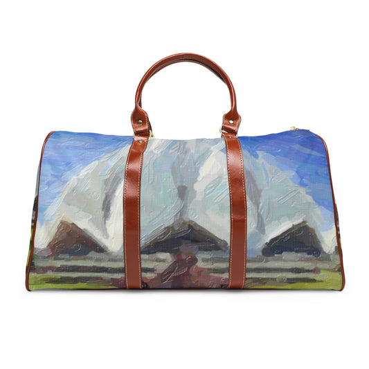 Waterproof Travel Bag ... Bahai'i-House-Of-Worship ... "New Delhi's World-Famous Lotus Temple" ... Original Works ... Delhi, India: Circa 2003-2007 ...