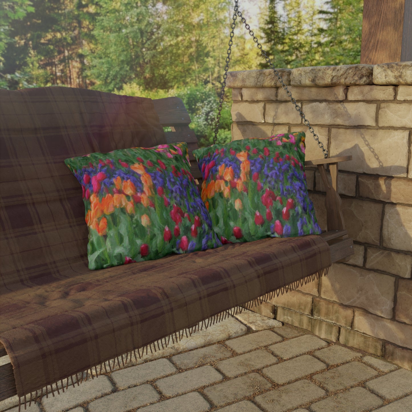 Outdoor Pillows ... Skagit Valley Tulips ... Skagit Valley, Washington ... Family Archives ... Original Works ... Circa 1980's ...