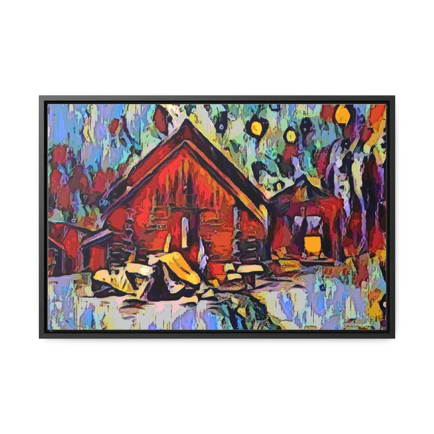 Gallery Canvas Wraps, Horizontal Frame ... A Very Abstract "Mountain Winter Scene" ... Original Works. Copyright Phot's Photo_LODA: Les Objets D'Art. December 2023 ...