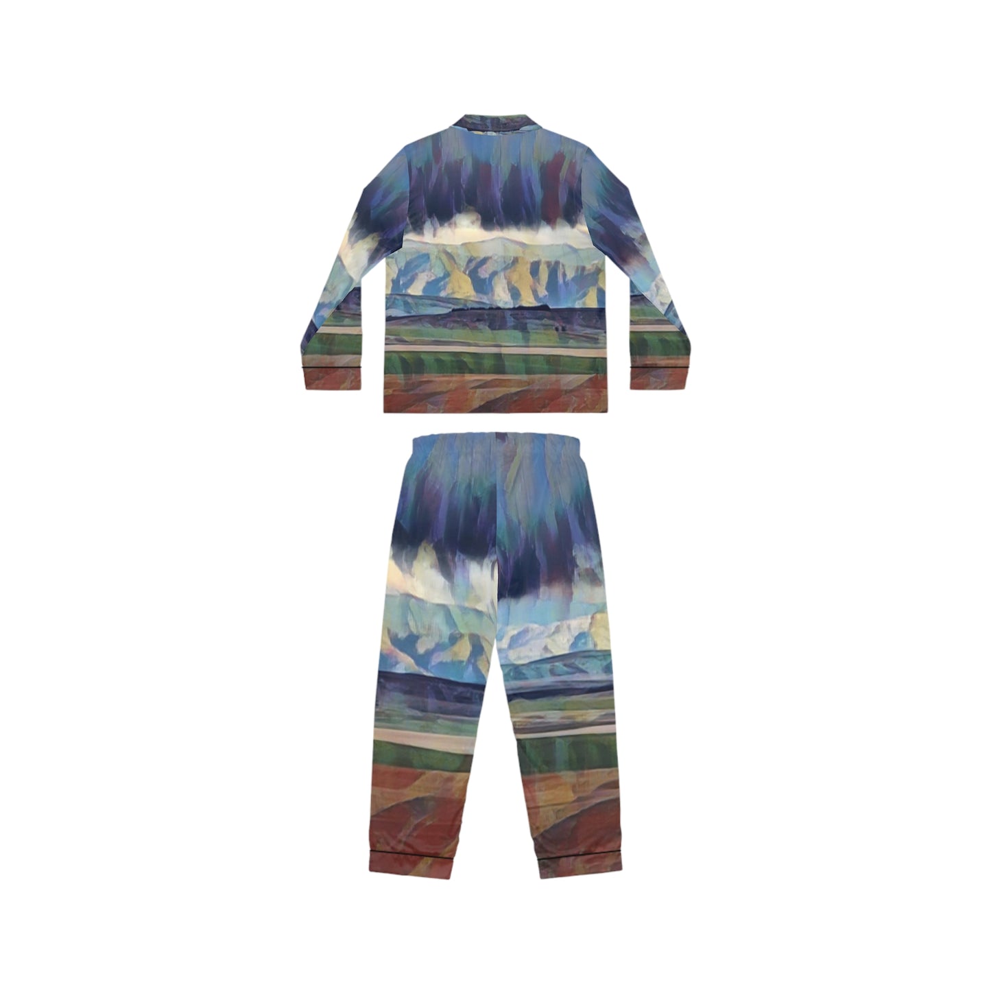 Women's Satin Pajamas (AOP) ... On-The-Prairie .. "The Storm Is Brewing" ... Central Idaho: November 2023 ... Original Works ...